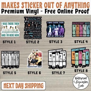 Backstreet Boy Sticker, Backstreet Boys Millennium Tour Music Sticker, Pop Music Bring Memory Back Street Sticker, BSB Rock Sticker