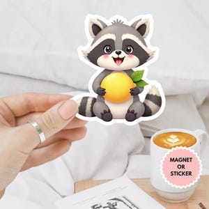It Was Not Easy Peasy Lemon Squeezy Sticker/Car Magnet, Funny Raccoon Sticker, Sarcastic Sticker, Meme Sticker, Cute Raccoon Sticker