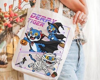 Kpop Demon Canvas-Tasche – Bedruckt, Wiederverwendbar & 33x37 Cm