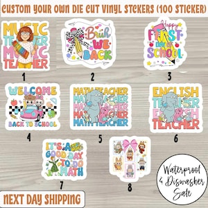 100 Sticker Teacher Appreciation Sticker Pack, Educational Stickers for Classroom Decor & Teacher Gifts. Teacher Planners, Grading