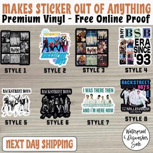 Backstreet Boy Sticker, Backstreet Boys Millennium Tour Music Sticker, Pop Music Bring Memory Back Street Sticker, BSB Rock Sticker