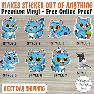 Tiger Kpop Demon Hunters Sticker/Car Magnet, KPOP Blue Demon Tiger Fan Art Sticker, KpopDH stickers, Demon Tiger, Derpy, Kpop Stickers