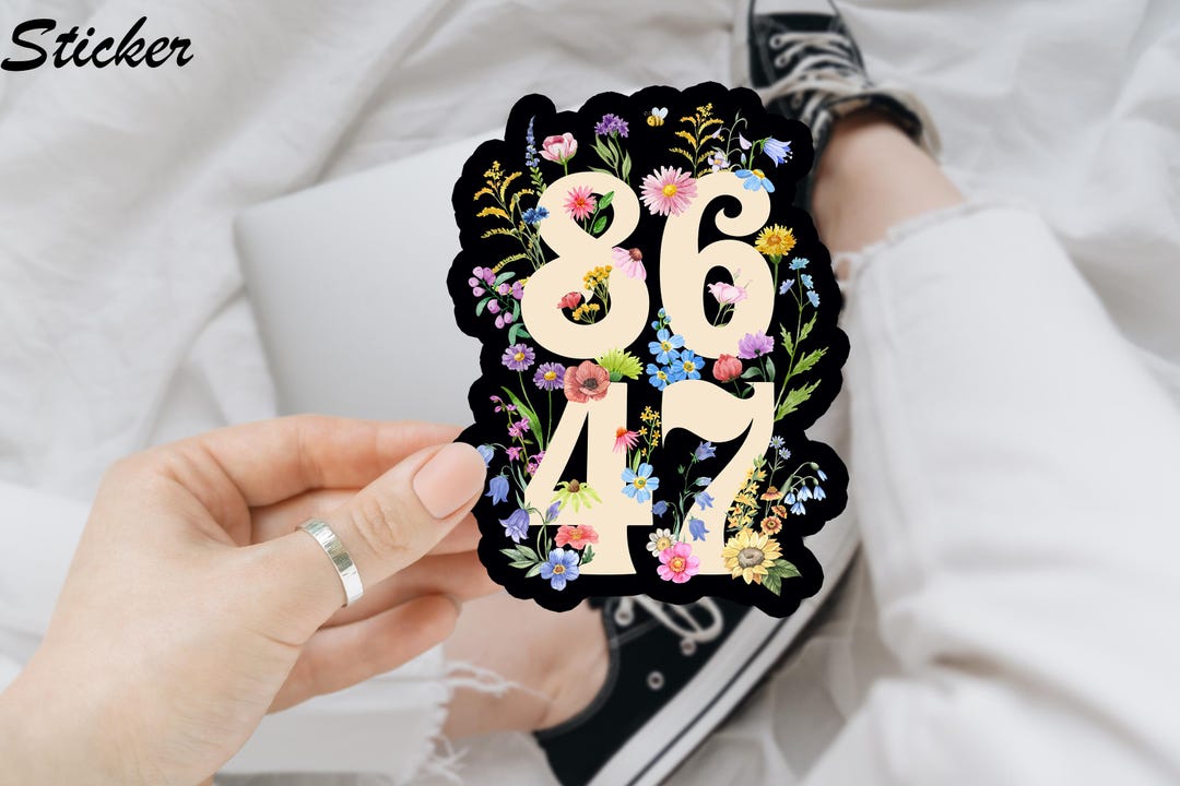 Floral 8647 Anti Trump Sticker/car Magnet, Subtle Anti Sticker, Girly ...