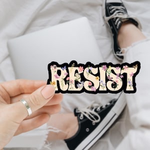 Resist Floral Anti Trump Sticker/Car Magnet, 86 47 Floral Boho Sticker, Impeach President Sticker,Anti MAGA, Impeach 47 Anti-Trump President