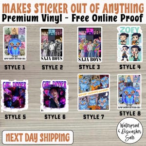 Kpop Huntrix Sticker/Car Magnet , Kpop Saja Boys Sticker, Kpop Demon Hunter Sticker, Derpy Sticker, Kpop Saja Boys Fan Demon Hunters Sticker