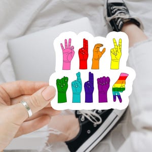 F*ck Trump Hand Sign LGBT Sticker/Car Magnet, F*ck Trump Sign Language Sticker, 2024 Election Sticker, Democrat Sticker, Political, FDT