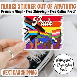 LGBTQ+ Pride Month Sticker/Car Magnet, Pride Month 2025, Gay Pride Month Sticker, More Pride Less Prejudice Lgbt Gay Proud Ally Pride Month
