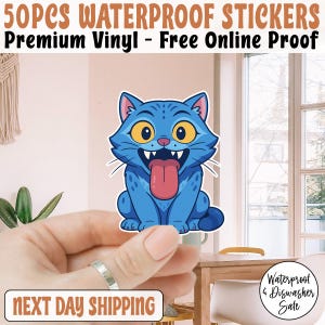 Tiger Kpop Demon Hunters Sticker/Car Magnet, KPOP Blue Demon Tiger Fan Art Sticker, KpopDH stickers, Demon Tiger, Derpy, Kpop Stickers