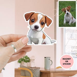 Personalized Dog Stickers/Car Magnet, Custom Pet Sticker, Custom Dog Sticker, Dog Face Sticker, Sticker Of My Dog, Sticker Of My Pet