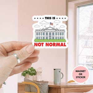 Adesivo anti-Trump &quot;This Is Not Normal&quot;/magnete per auto, adesivo &quot;Resist&quot;, adesivo anti-Trump, adesivo con citazione liberale, diritti delle donne LGBT di Semocrat
