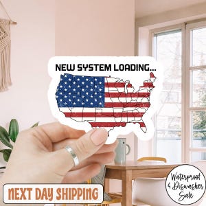New System Loading Anti Trump Sticker/Car Magnet, Political Protest Sticker, Funny Liberal Decal, Resist Trump Sticker, Democrat Gift Idea