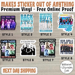 Backstreet Boy Sticker, Backstreet Boys Millennium Tour Music Sticker, Pop Music Bring Memory Back Street Sticker, BSB Rock Sticker