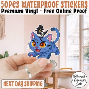 Tiger Kpop Demon Hunters Sticker/Car Magnet, KPOP Blue Demon Tiger Fan Art Sticker, KpopDH stickers, Demon Tiger, Derpy, Kpop Stickers