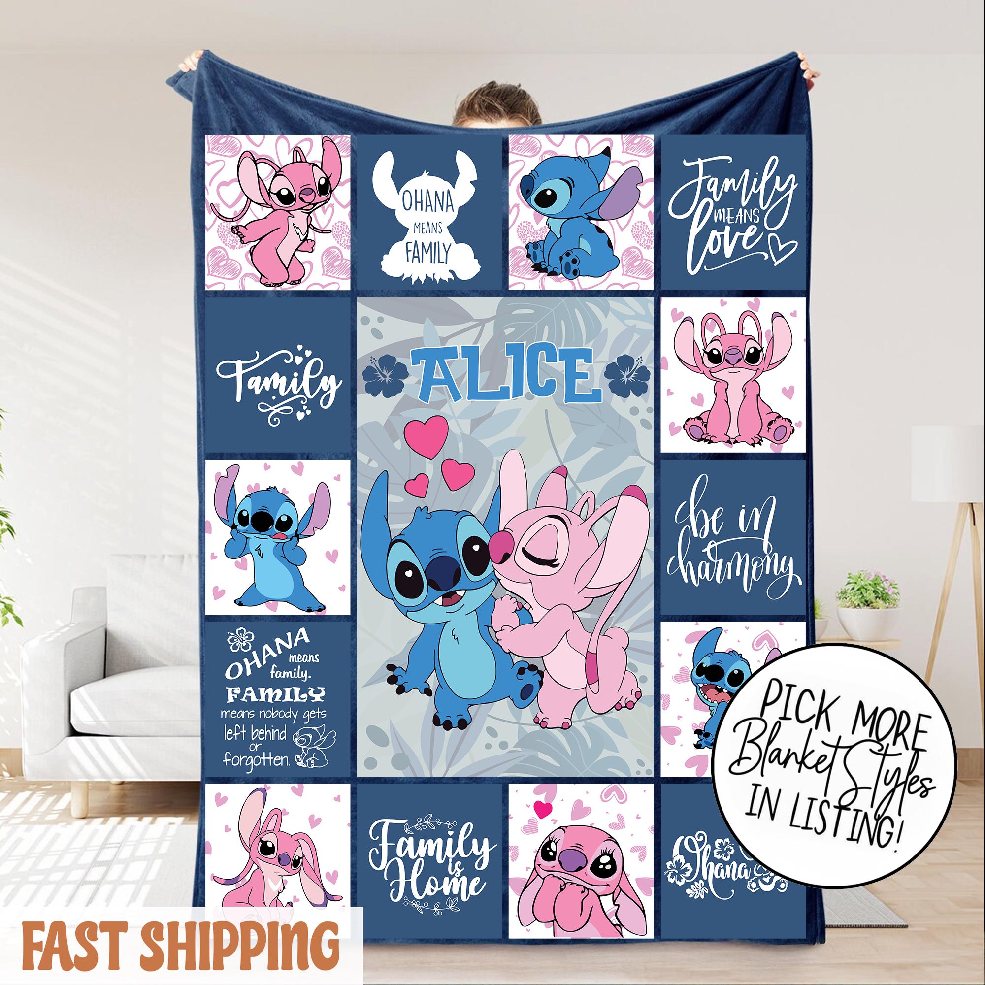 Discover Custom Stitch Blanket, Disney Blanket, Disney Trip Blanket, Birthday Gift