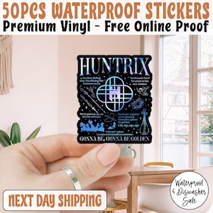 Huntrix Logo Kpop Demon Hunters Sticker/Car Magnet, Kpop Huntrix Sticker, Kpop Saja Boys Sticker, Kpop Demon Hunter Stickers, Derpy Sticker