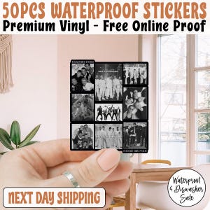 Backstreet Boys Vintage Frame Sticker, Backstreet Boys Millennium Tour Music Sticker, Pop Music Bring Memory Back Street, BSB Rock Sticker