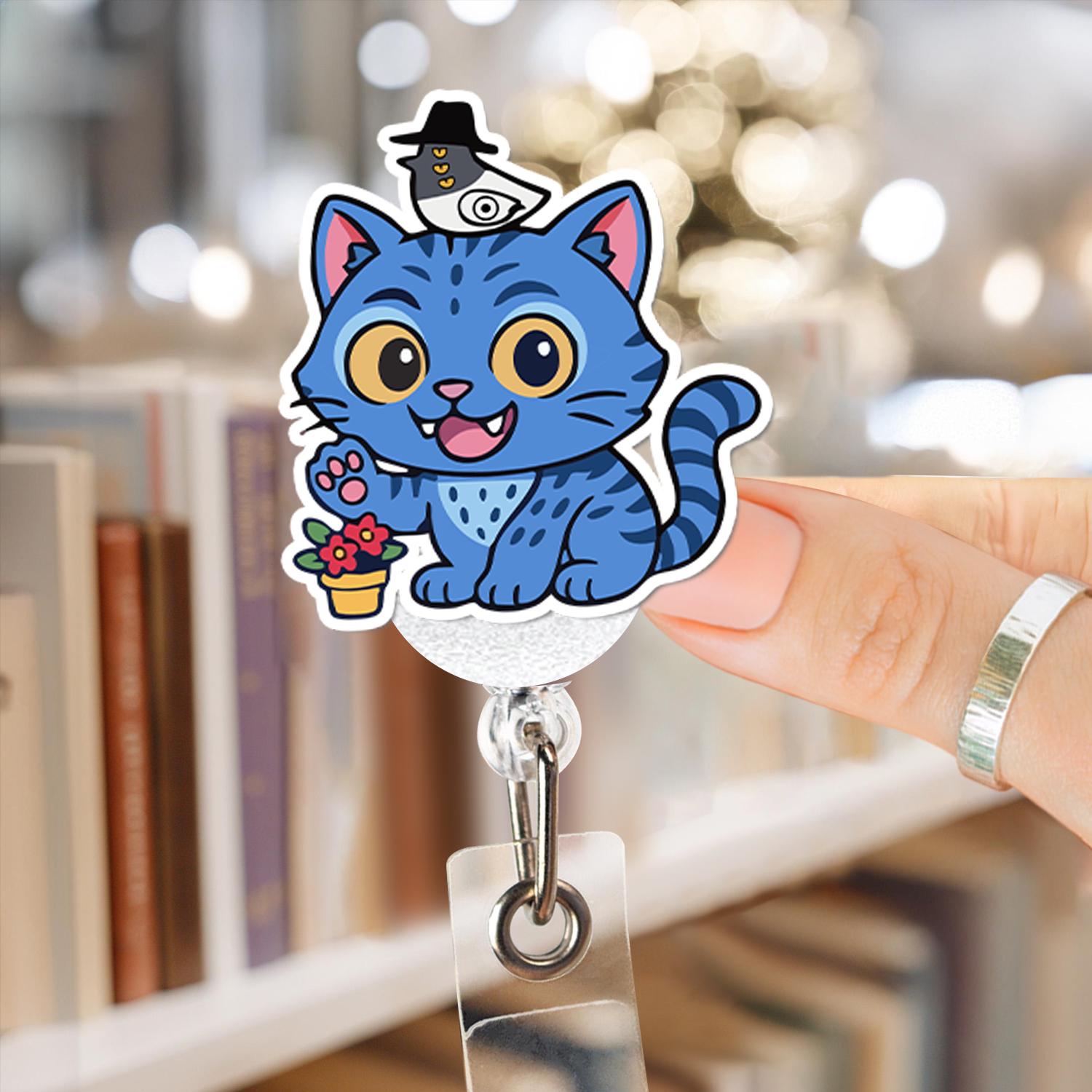 Kpop Demon Hunter Tiger Badge Reel, Derpy Name ID Holder Badge