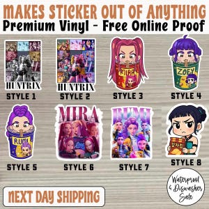 Kpop Huntrix Sticker/Car Magnet , Kpop Saja Boys Sticker, Kpop Demon Hunter Sticker, Derpy Sticker, Kpop Saja Boys Fan Demon Hunters Sticker