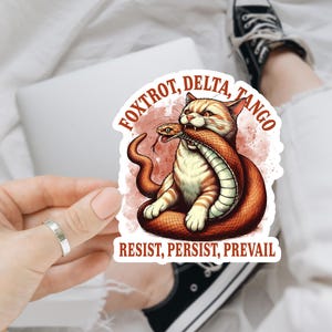Foxtrot Delta Tango Anti Trump Sticker/Car Magnet, FDT Sticker, Anti Trump Sticker, Subtle F Trump Sticker, Liberal Sticker, Anti Maga