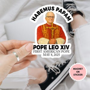 Magnete/adesivo per auto Papa Leone XIV Habemus Papam, adesivo Habemus Papam, decalcomania cattolica del nuovo papa, conclave vaticano, elezione papale, fede