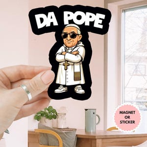 Magnete/adesivo per auto "Da Papa Leone XIV, primo Papa americano", adesivo di Papa Leone XIV, adesivo di Robert Prevost, Chiesa cattolica, adesivo del primo Papa americano