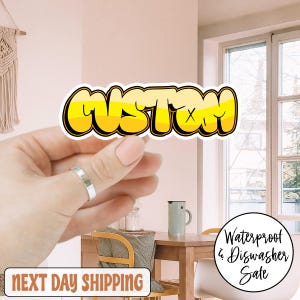 Custom Name Sticker, Retro Custom Name Personalized Sticker, Kids Custom Name Sticker, Colorful Personalized Laptop Sticker