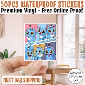 Cute Demon Hunter Tiger Kpop Sticker/Car Magnet, Kpop Demon Hunters, Derpy Sticker, Kpop Demon Hunters Sticker, Derpy Tiger Sticker