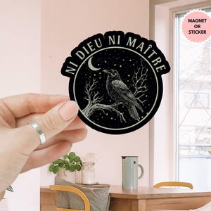 Ni Dieu Ni Maitre Anti Trump Sticker/Car Magnet, No God No Master, Anti Trump Sticker, Leftist Protest Sticker, Anarchist Sticker, Political