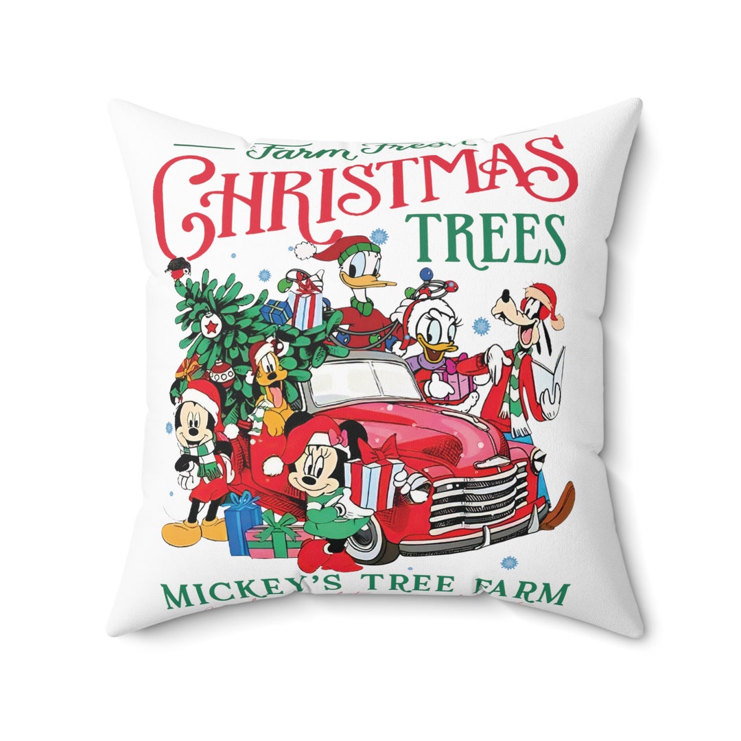 Mickey and Friends Christmas Tree Farm 2 Sided Faux Suede Etsy