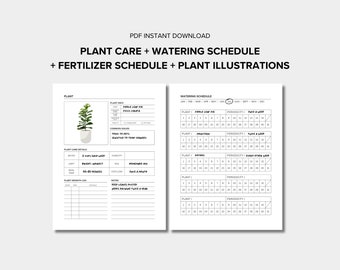 Plant planner, Houseplant planner, Watering schedule, Indoor plant care, Plant care tracker, Garden journal, Gift for plant lover