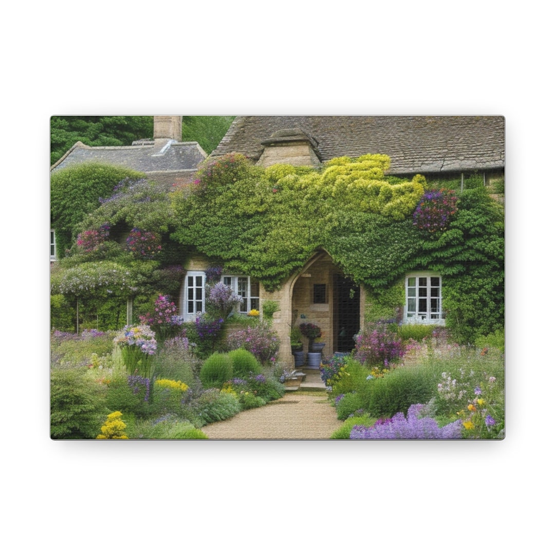 English Cottage Wall Art English Countryside Garden Rustic Village Life ...