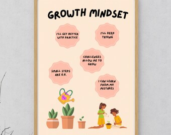 Growth Mindset Poster: Kids Affirmation Print (Digital Download)