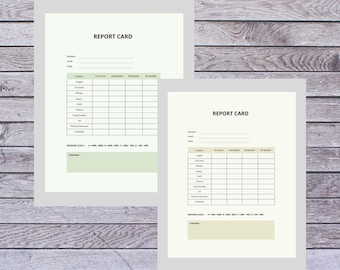 Plantilla de informe de educación en casa: Evaluación del progreso del estudiante (descarga digital)