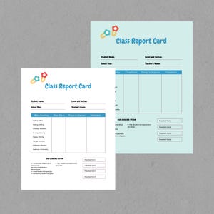 Bulletin scolaire préscolaire Rapport d'avancement pour la maternelle Fiche d'évaluation simple pour l'école à la maison Modèle de rapport pour les enseignants Fiche d'avancement scolaire pour les éducateurs