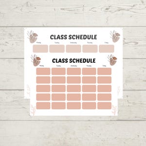 Classroom Schedule Keeping Track Of Your Day Weekly School Planner Printable   Teachers Homeschool Monthly Class Planner Student Schedule