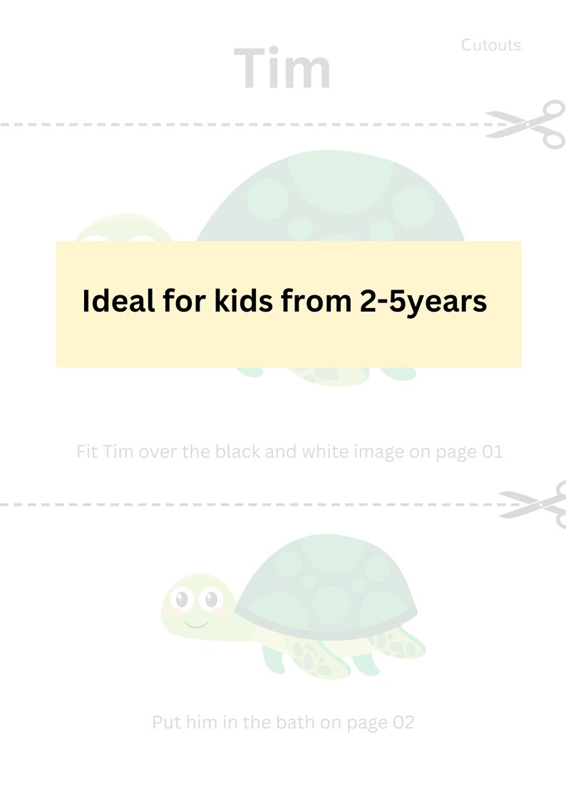 Interactive Nursery Rhyme Printable tiny Turtle Tim Nursery - Etsy
