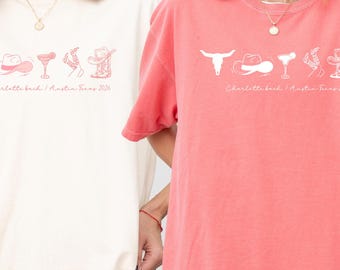 Custome Western Nashville Bachelorette Comfort Colors® Hemden, Country Bach Hemden, Cowgirl Last Rodeo Tee, Nashville Bach T-Shirts