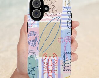 Preppy Photo Phone Case, beachy phone casing, aesthetic phonecase, summer phone casing, beach coquette, cute phone casing, hibiscus flower