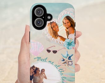 Custom Preppy Photo Phone Case, beachy phone casing, aesthetic phonecase,  pet photo , summer phone casing,