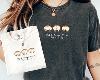 Corgis Hunde Mama T Shirt Komfort Farben, Hunde Mutter Geschenk, Mama Trost Farbe, Hunde Mutter Geschenk für sie, Corgis Oma Geschenk