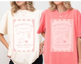 Custom Comfort Colors® Bachelorette Party Shirt, Bride Club Bach Club Shirts, Team Braut Matching, Brautjungfer Gruppe T-Shirt, passendes Gruppen Shirt.