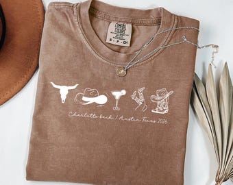 Custome Western Nashville Bachelorette Comfort Colors® Hemden, Country Bach Hemden, Cowgirl Last Rodeo Tee, Nashville Bach T-Shirts