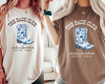 Custome Western Nashville Bachelorette Comfort Colors® Hemden, Country Bach Hemden, Cowgirl Last Rodeo Tee, Nashville Bach T-Shirts