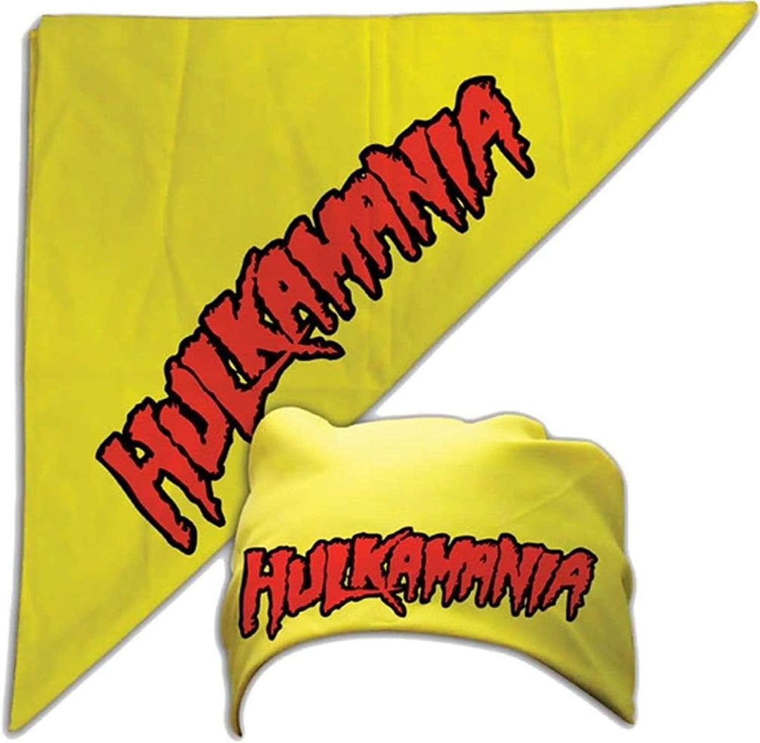 Adult Unisex Hulk Hogan Hulkamania Halloween Costume Bandana - Etsy