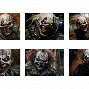 Creepy Killer Animatronic Clowns Digital Backgrounds