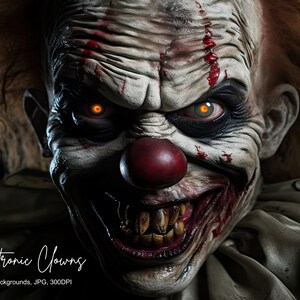 Creepy Killer Animatronic Clowns Digital Backgrounds