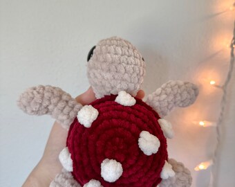Gehaakte paddestoel schildpad knuffel aanpasbaar
