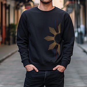 Minimalistische Filipijnse trui met zonnemotief - Unisex sweatshirt met Filipijns erfgoed, T-shirt met Aziatische grafische print en Filipijnse trots, pullover cadeau voor Filipino's