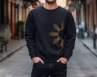 Minimalist Filipino Sun Sweater - Unisex Philippines Heritage Sweatshirt, Pinoy Pride Asian Graphic Tee Shirt, Pullover Gift for Filipino