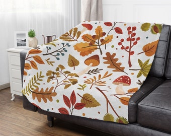Fall Blanket, Fall throw blanket, Cute fall blanket, Autumn blanket, Autumn leaves blanket, Autumn leaves throw blanket, Thanksgiving gift